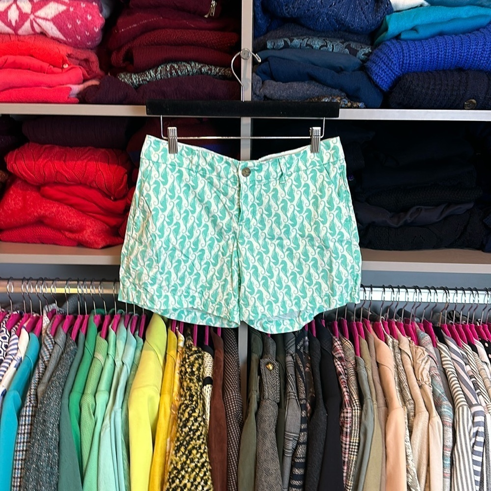 Old Navy white with mint seahore print size 2